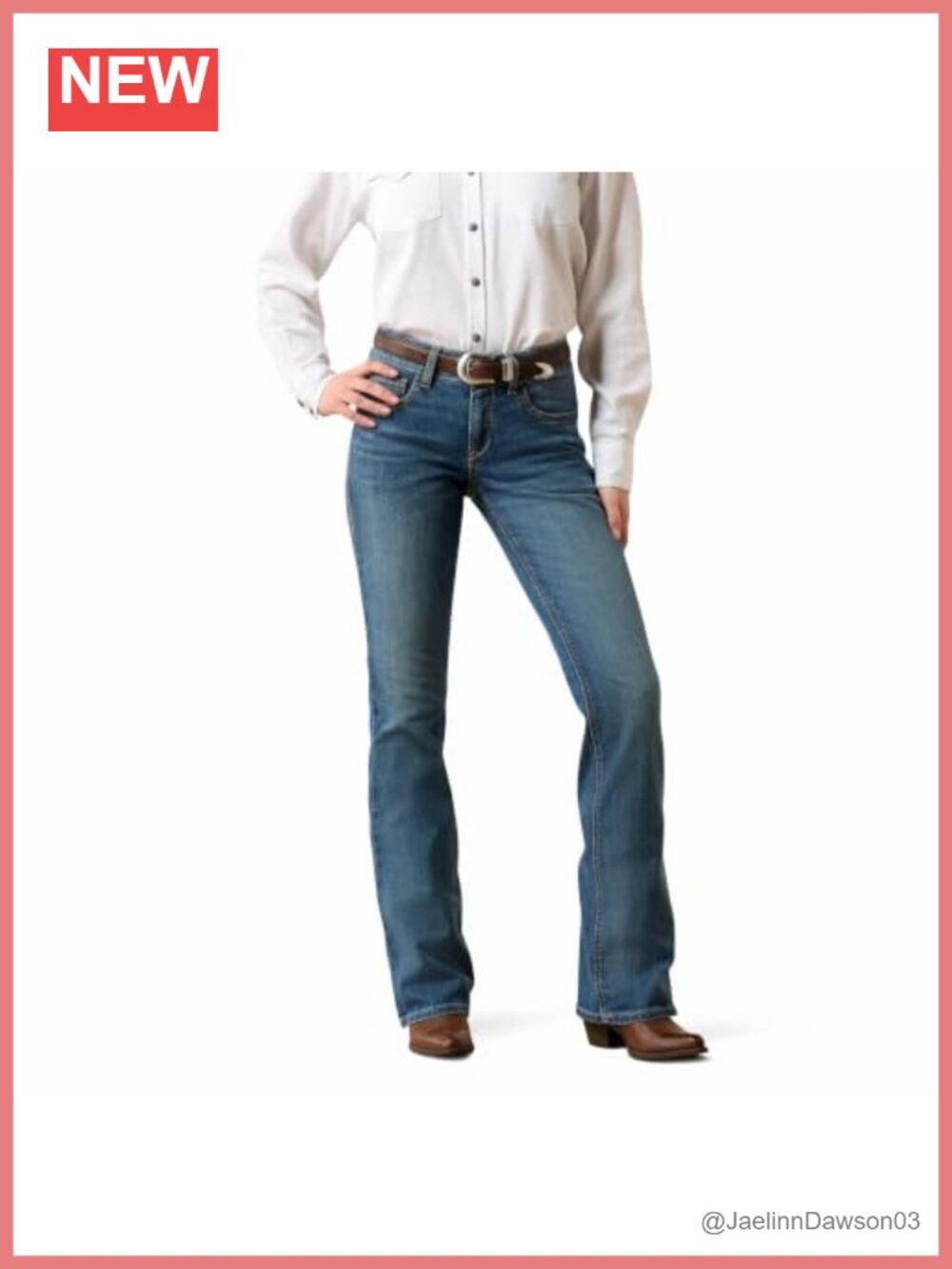 Ariat Perfect Rise Maggie Boot Cut Jeans Mid Rise Regular Fit